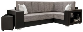 Sarok ülőgarnitúra Lush (szürke + fekete) (J). 1062063