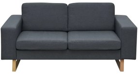 2 személyes sötétszürke szövet kanapé