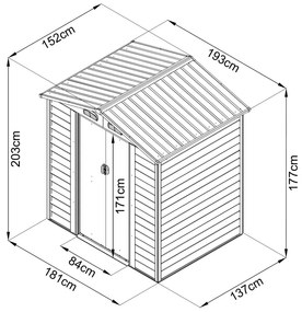 fém kerti ház LANITPLAST MAXTORE WOOD 65 LG2300