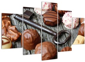 Csokoládé és a kulcs képe (150x105 cm)
