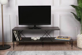 Street TV-állvány, sötétbarna, 120 cm