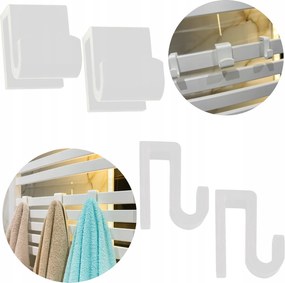 2x Törölközőtartó akasztó radiátorhoz 10mm elegáns 3cm