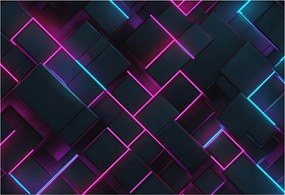 Fali tapéta Panoráma Neon geometria 152x104 Ragasztó