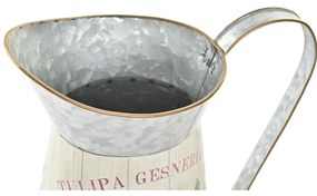 Vintage fém dekor öntözőkanna virág mintás