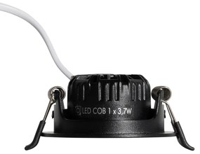 6 darabos süllyesztett spotlámpa készlet fekete dönthető 6,5 cm LED-del IP54 Ultra Slim - Pupil