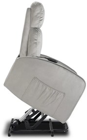 Elektromosan Vezérelhető TV és Relaxfotel Szürke Színben. Felállást Segítő Funkcióval. COLTON