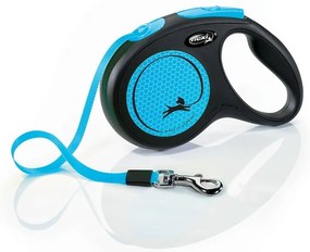 Flexi öntekercselő póráz New Neon M, 5 m, 25 kg,kék
