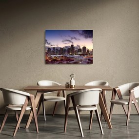 Kép - nagy város felhőkarcolói (üvegen) (70x50 cm)