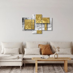 Kép - Arany négyzetek N⁰3 (90x60 cm)