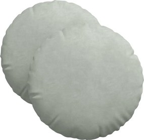 vidaXL Ülőpárnák 2 pcs Világosszürke Ø 40 x 13 cm Bársony