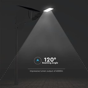 LED állítható fényerejű napelemes utcai lámpa LED/50W/6,4V 6000K IP65 + DO