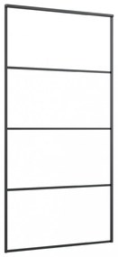 fekete matt ESG üveg és alumínium tolóajtó 102,5x205 cm