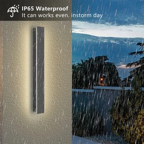 Brilagi - LINEAR kültéri fali LED világítótest, 12W, 230V, 3000K, IP65, antracit