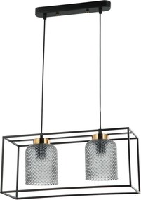 ITALUX PND-23231-2-BK-SG SINELLA Modern Függesztett Lámpa Fekete, Füstös E27 IP20