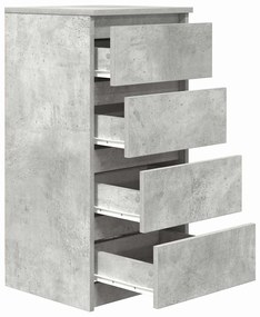 betonszürke szerelt fa tálalószekrény 37,5x35x76 cm