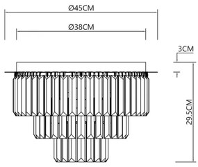 Mennyezeti lámpa MILANO 6xE14/40W/230V arany