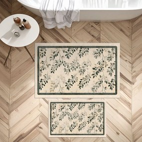 Bézs fürdőszobai kilépő szett 2 db-os 60x100 cm – Foutastic