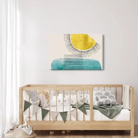 Kép - Absztrakt festmény a strandról N⁰2 (90x60 cm)
