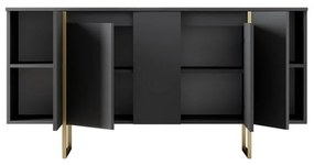 Luxe Anthracite and Gold szekrény