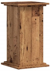 antik fa színű szerelt fa növényállvány 33 x 33 x 60 cm