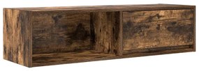 füstös tölgy színű szerelt fa TV-szekrény 100x31x25,5cm