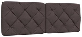 sötétbarna szövet ágykeret LED-es matrac nélkül 140 x 200 cm