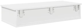 Falipolc fiókokkal fehér 80x31x17 cm műszaki fa