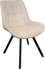 Étkezőszék, bézs Velvet szövet/fekete, SAMIRA