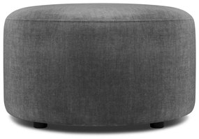 Debbie szürke bársony puff, ø 68 cm - Mazzini Sofas