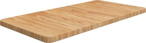 vidaXL világosbarna kezelt tömör fa fürdőszobai pult 80 x 40 x 2,5 cm