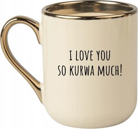 Bögre Elegáns Bézs Arany Rant Vicces Ajándék És Love You