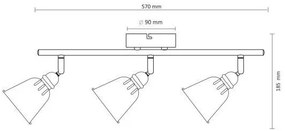 Spotlámpa FIONA 3xE14/8W/230V fekete