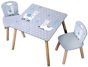 Kesper Gyermek asztal székekkel Láma