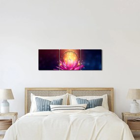 Tavirózsa a vízen képe (órával) (90x30 cm)