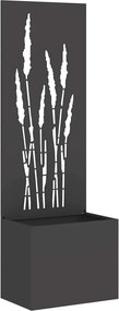 vidaXL Kertvédő vászon Fekete 50 x 140 cm Hidegen hengerelt acél