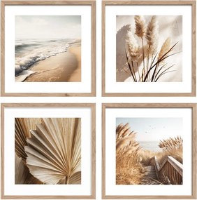 Nyomtatott keretezett kép szett 4 db-os 30x30 cm Boho Dreams – Styler
