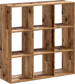 vidaXL antik fa színű szerelt fa könyvespolc 102 x 32 x 102 cm