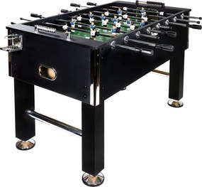 GamesPlanet® Csocsóasztal LEEDS Fekete 140 x 73 cm