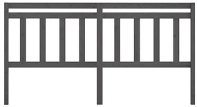 szürke tömör fenyőfa ágy fejtámla 186 x 4 x 100 cm