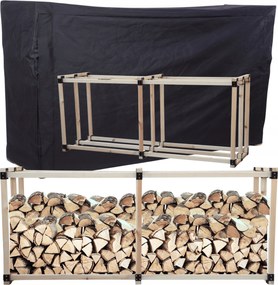 Kandalló fa állvány fa huzattal 2,2 m3 Öko Tömör