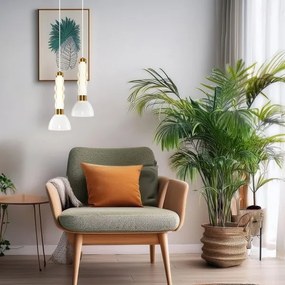 LED Csillár zsinóron LUCCO LED/13W/230V átm. 15 cm arany