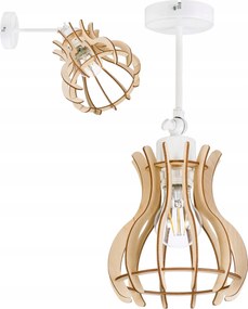 Fali lámpa E27 állítható Loft fa