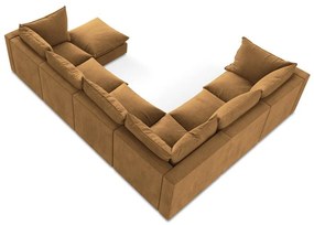 Terrakotta színű sarokkanapé (bal oldali-U alakú) Manao – Makamii