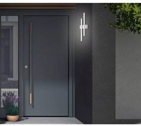 Telefunken - LED kültéri fali lámpa 2xLED/4W/230V IP44 ezüst