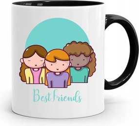 Fekete Bögre Barátnak Best Friends Ajándék fényképes nyomtatással