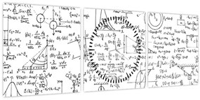 Kép - Képletek (órával) (90x30 cm)