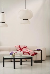 Fekete dohányzóasztal üveg asztallappal 55x105 cm Kob – noo.ma