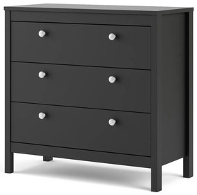 Fekete alacsony komód 82x80 cm Madrid – Tvilum
