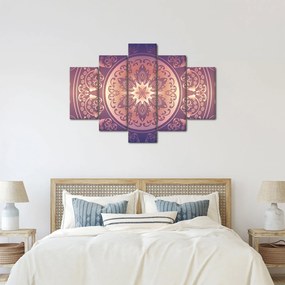 Kép - Mandala lila színátmeneten (150x105 cm)