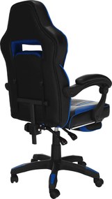 Irodai/gamer szék, kék/fekete, GUNNER